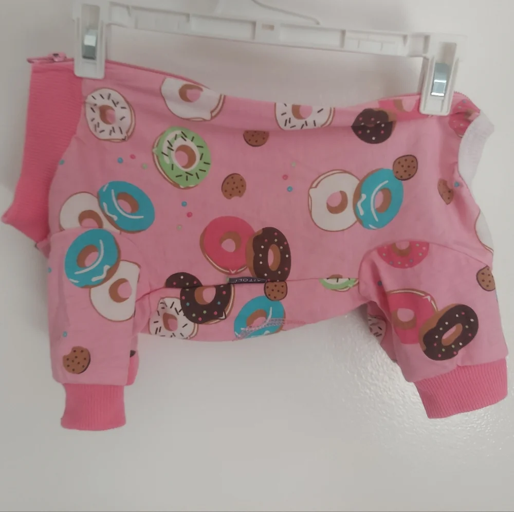 Pink Donut Print Pajamas